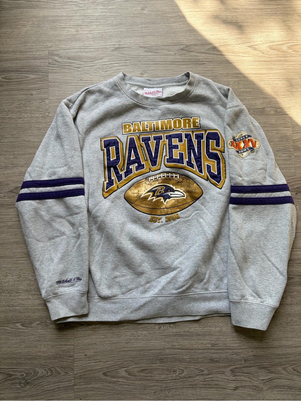 Baltimore Ravens Grey Crewneck Sweatshirt